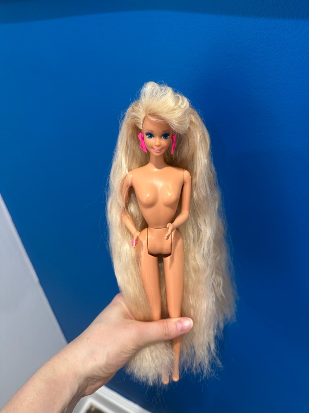Vintage Totally Hair Barbie 1991 Long Hair Blonde Mattel
